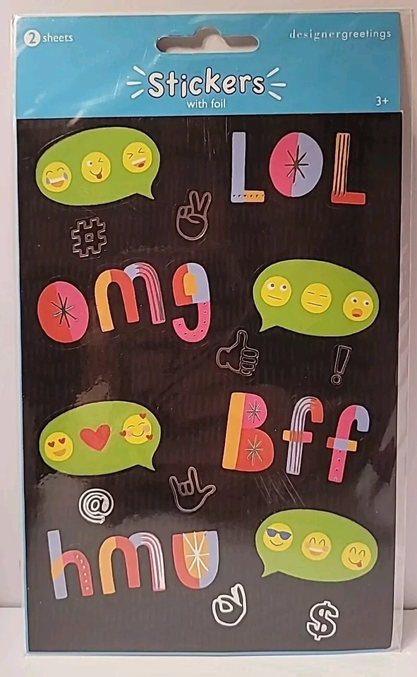 Emogi BFF Themed Stickers Scrapbook Craft Embellish Kids Trending Party Foil NEW - Image 2 of 4