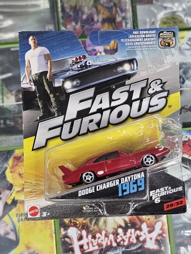 Hot Wheels 1969 Dodge Charger Daytona Fast & Furious 6 #FCN86 New Red 1:55
