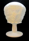 Vintage Westmoreland Milk Glass Paneled Grape Ivy Ball Pedestal Vase