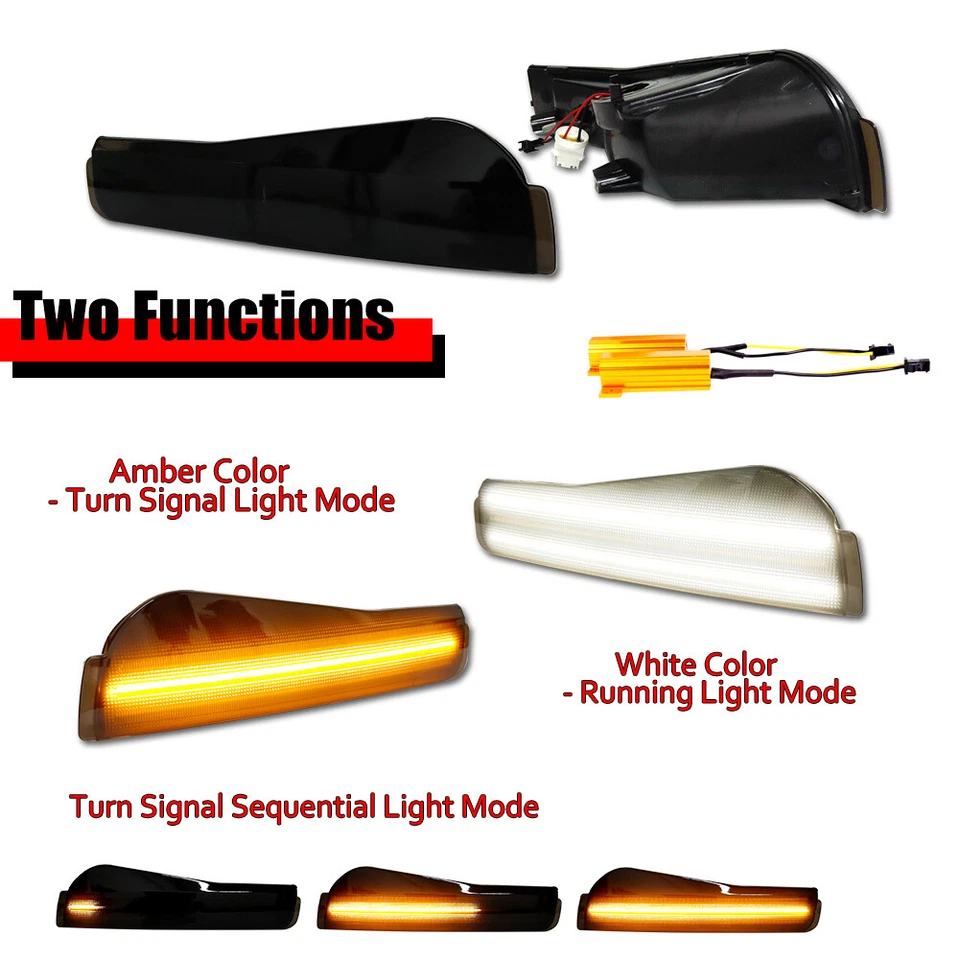 Luces de señal DRL delanteras de humo Switchback LED para 93-97 Pontiac Firebird Trans Am Foto 2 de 4