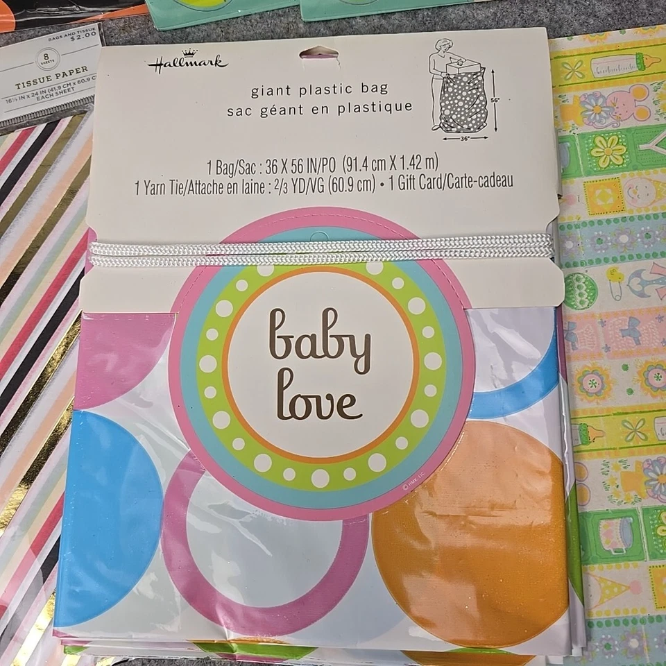 New Papyrus Mixed Baby Lot Gift Bags, Tissue, Wrapping Paper - Image 2 of 4