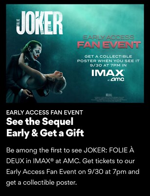 JOKER FOLIE A DEUX (2024) AMC Early Access Fan Event IMAX Poster