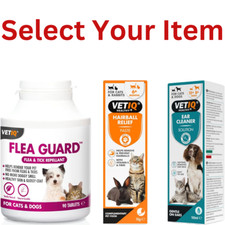 VetIQ Ear Cleaner, Flea Guard, Defurr-Um Hairball Durable Ear Hygiene Dog,Cat UK