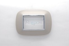 HB4803SA BTICINO/LEGRAND Axolute placca ellittica 3 moduli argento satinato