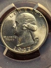 1947 S Washington Silver Quarter,  PCGS MS66, San Francisco     invoi    g59ej