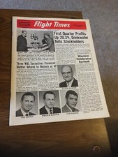 Western Air Lines Airlines Flight Times Employee Newsletter April 1966 12 PPS