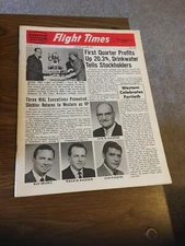 Western Air Lines Airlines Flight Times Employee Newsletter April 1966 12 PPS