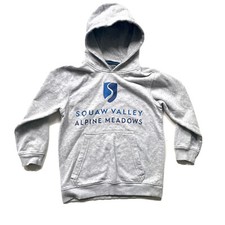 Squaw Valley Kids Sweatshirt 4-6 Hoody Alpine Meadows Ski Collector Rare Gray CA