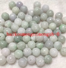 Natural 9-10mm Grade A Jade jadeite Hand-Carved Round Lotus Loose Beads