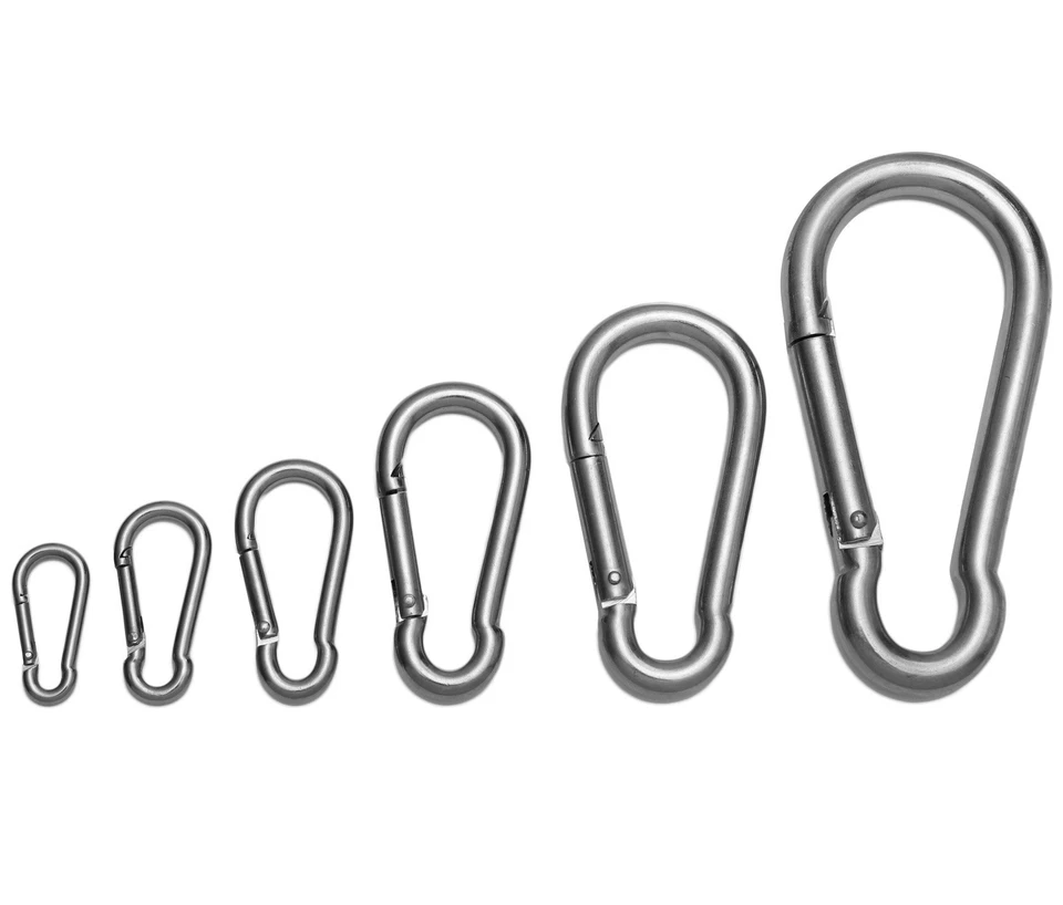 V4A Edelstahl Karabinerhaken Karabiner Rostfrei Tauchsport Drahtseil 4A 2A V2A