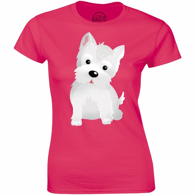 Cute White Yorkie Terrier Dog Shirt For Dog Lovers Women's Premium T