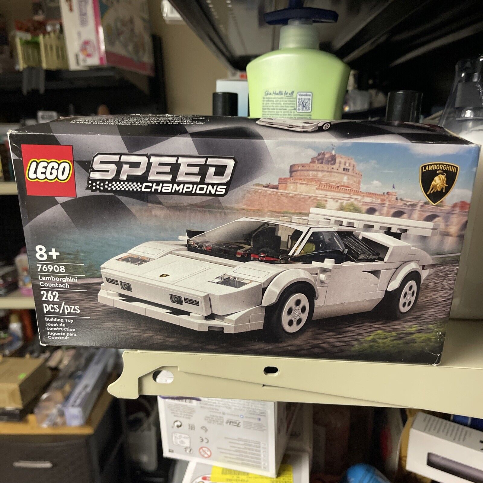 LEGO Speed Champions Lamborghini Countach 76908 Fast Ship Free Damaged Box