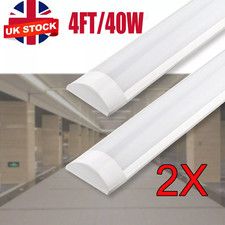 2Pack 4FT LED Batten Tube LIGHT Daylight Fixture LED Ceiling Lights Garage Lamp