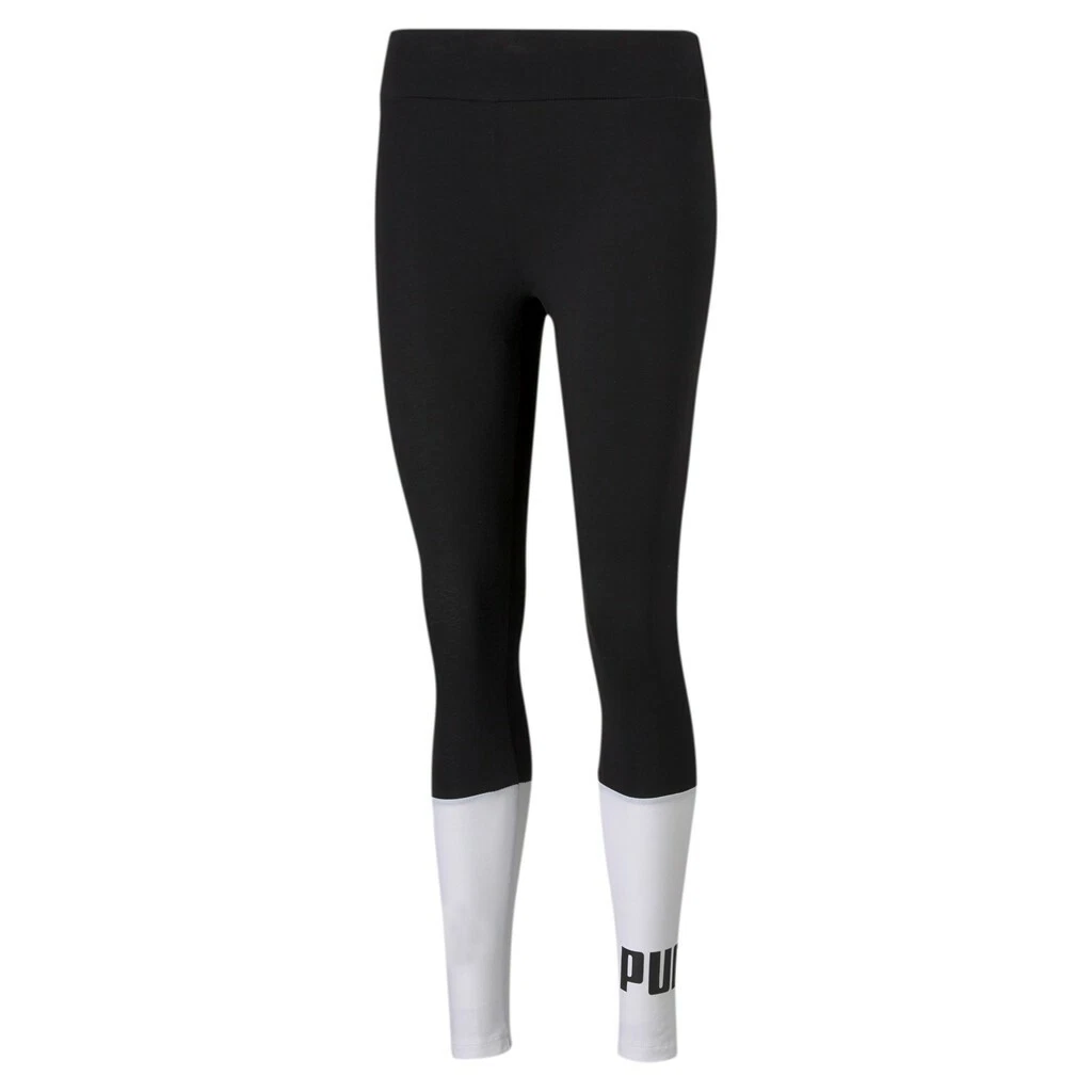 Puma Ladies Ess + Colourblock Leggings Essentials Sport Trousers Training  Pants