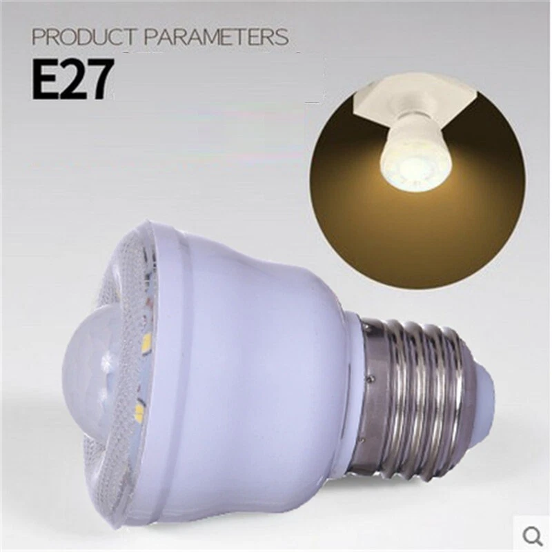 1x LED Glühbirne PIR Bewegungssensor E27 Dämmerungssensor LED-Nachtlicht - Bild 3 von 4