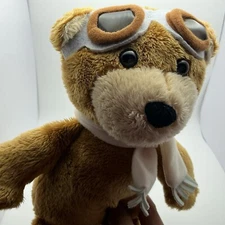 Manhattan Toy Aviator Pilot Airplane Googles Teddy Bear Plush Doll Stuffed 14”