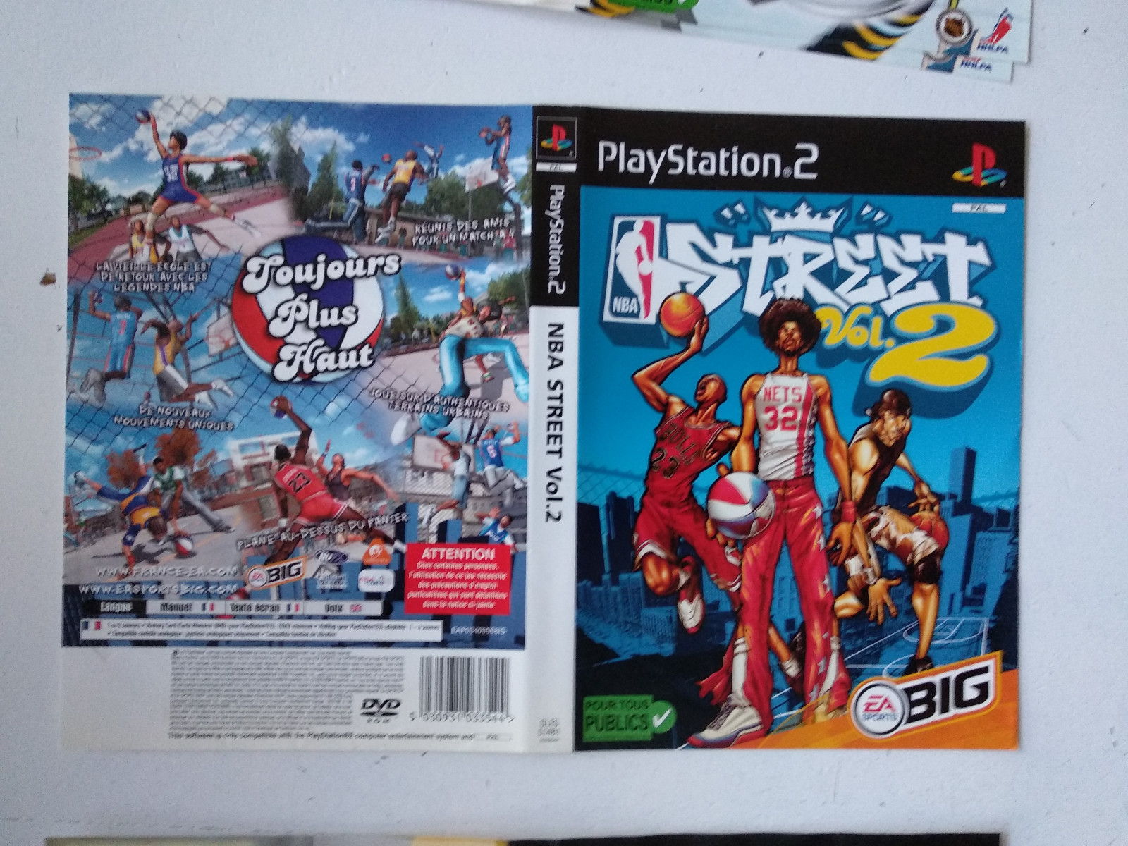 Jaquette/Front-Back cover NBA street vol.2 Sony Playstation PS2 FR