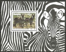 Namibia - Weltweiter Naturschutz Bergzebra Block 13 postfrisch 1991 Mi. 706