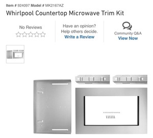 Nib Nice Whirlpool Mk2167az 27 Microwave Oven Trim Kit