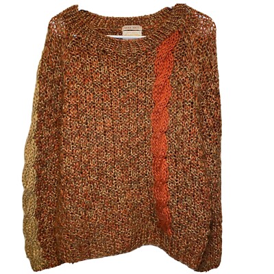 HANDKNIT VINTAGE 100% VIRGIN ACRYLIC FIBER CHUNKY KNIT WOMENS MEDIUM SWEATER