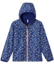  65 Columbia Girl Youth Sz L 14/16 Water Resistant Reversible Hood Jacket Floral