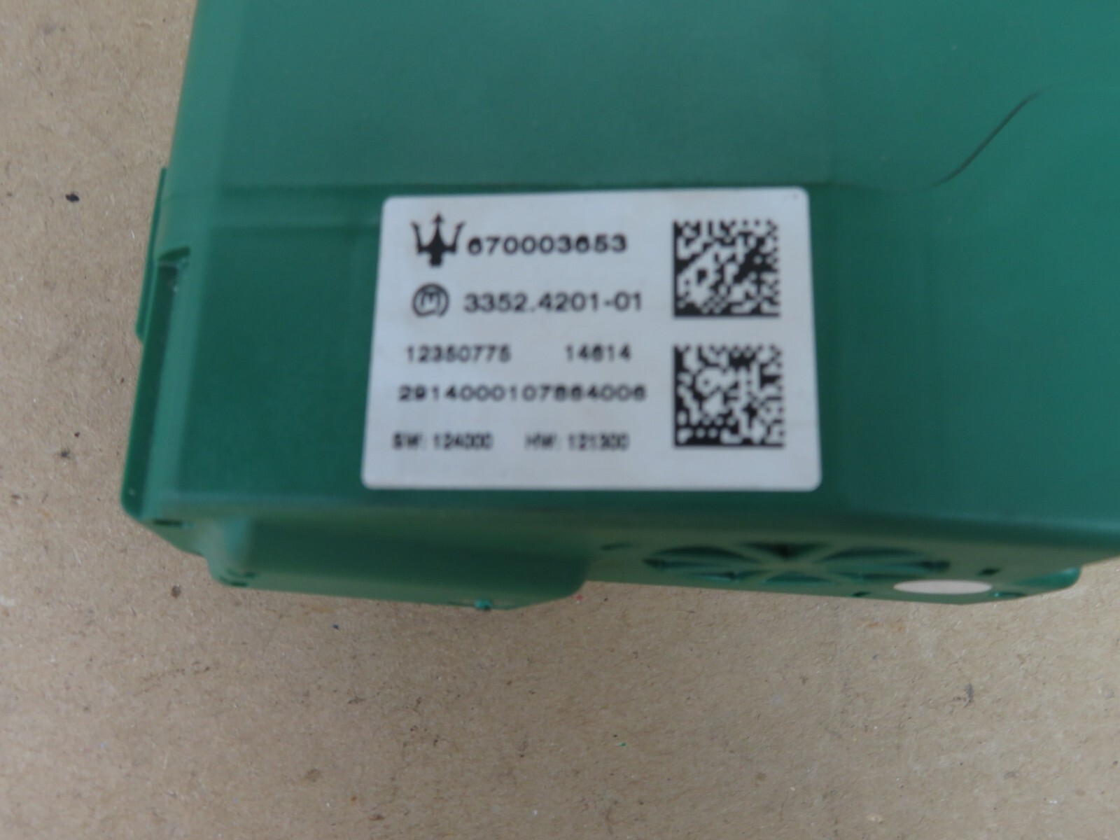 2014-2017 MASERATI GHIBLI STEERING COLUMN LOCK CONTROL MODULE UNIT OEM