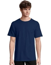Hanes Men Crew neck T-Shirt 4-Pack ComfortSoft 100% Cotton Heavyweight Tee Plain