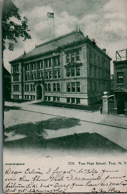 #ad #ad Vintage Postcard 1908 Troy High School Public School #1 Troy New York NY $10.00