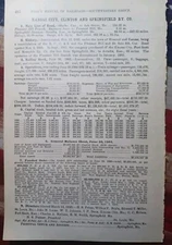 1906 Train Report KANSAS CITY CLINTON AND SPRINGFIELD RAILWAY Ash Grove Missouri