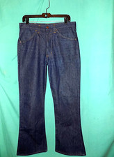 NEW Vtg 70s SEARS MEN'S STORE DENIM BELLBOTTOMS, JEANS JOINT, Sz 33 x 31