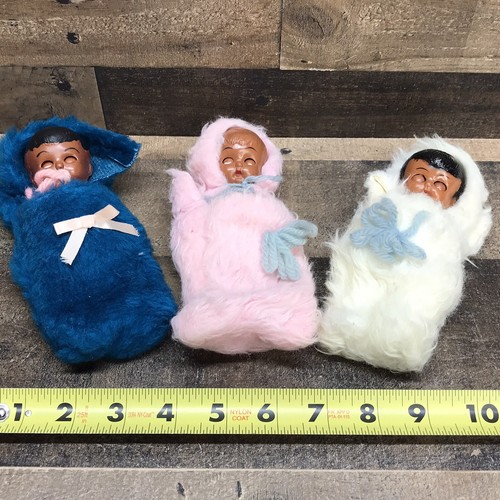 1950’s Dime Store Baby Doll Lot of (3) Hard Plastic 6” Tall Made in Hong Kong - Picture 3 of 12