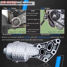 Carcasa de filtro de aceite para Hyundai Genesis G80 Cadenza Sedona 263003LAA0 metal