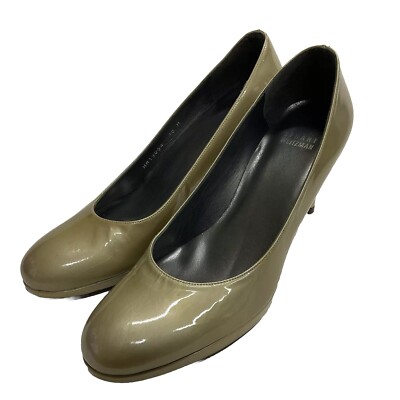 Stuart Weitzmann Platform Green Patent Leather Heels Pumps Shoes 10M