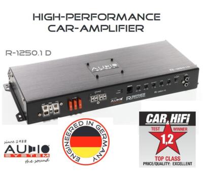 Audio System R-1250.1 D Endstufe Mono 1-Kanal Verstärker 1250 Watt RMS mit RTC 