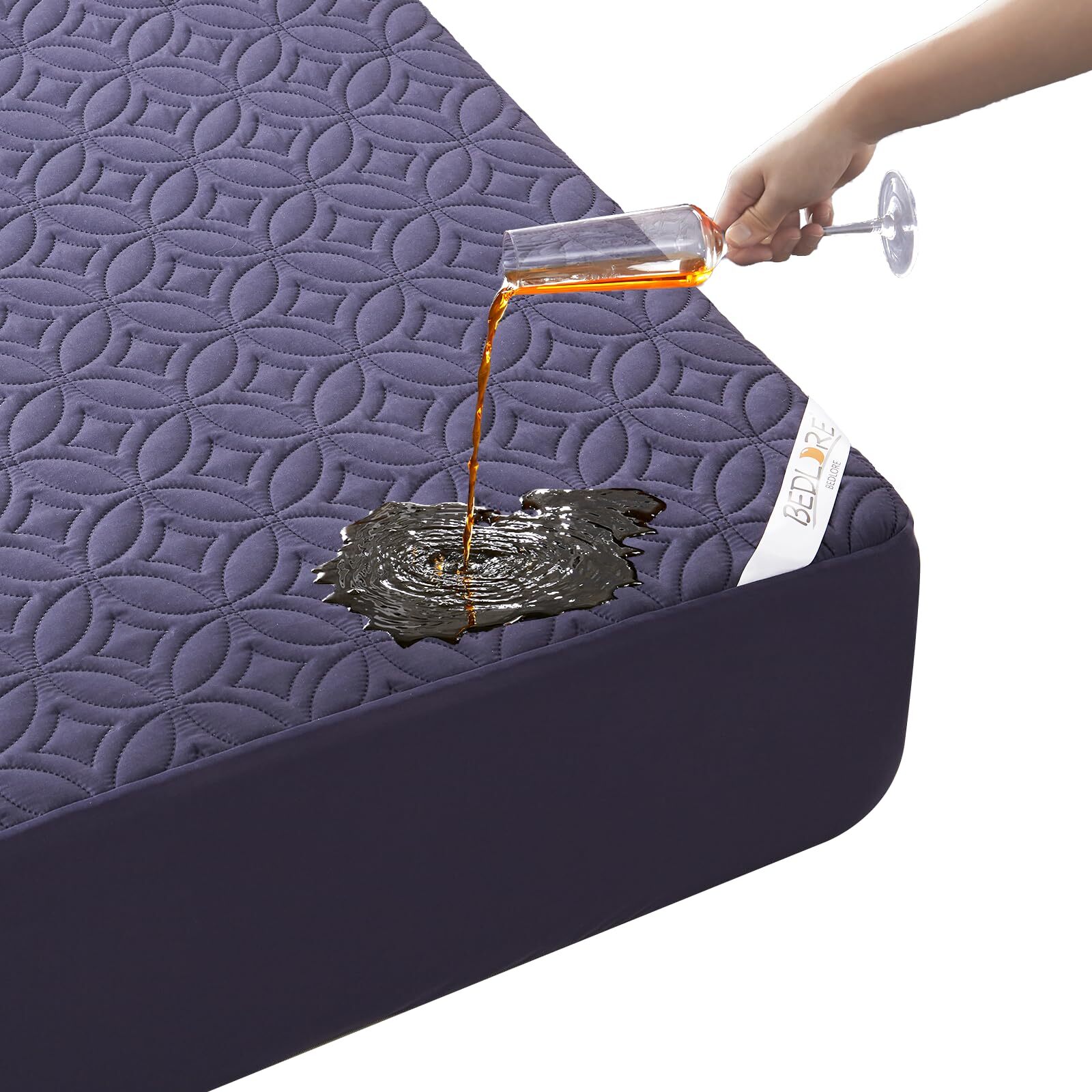 Waterproof Mattress Protector Cal King Size Mattress Pad with Deep Pocket 6