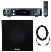 Rockville RPA60BT 1000w 2-Ch Bluetooth Amplifier Receiver Mixer 8" Subwoofer