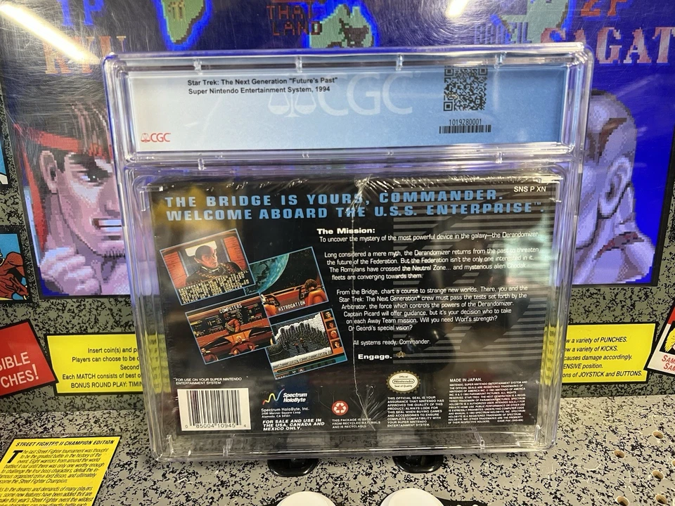 1994 SNES Star Trek: The Next Generation "Future's Past" CGC 9.4 A Sealed *READ* - Image 2 of 4