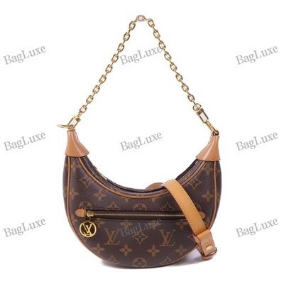 LOUIS VUITTON LV GHW Loop 2 Way Shoulder Bag M81098 Monogram Brown