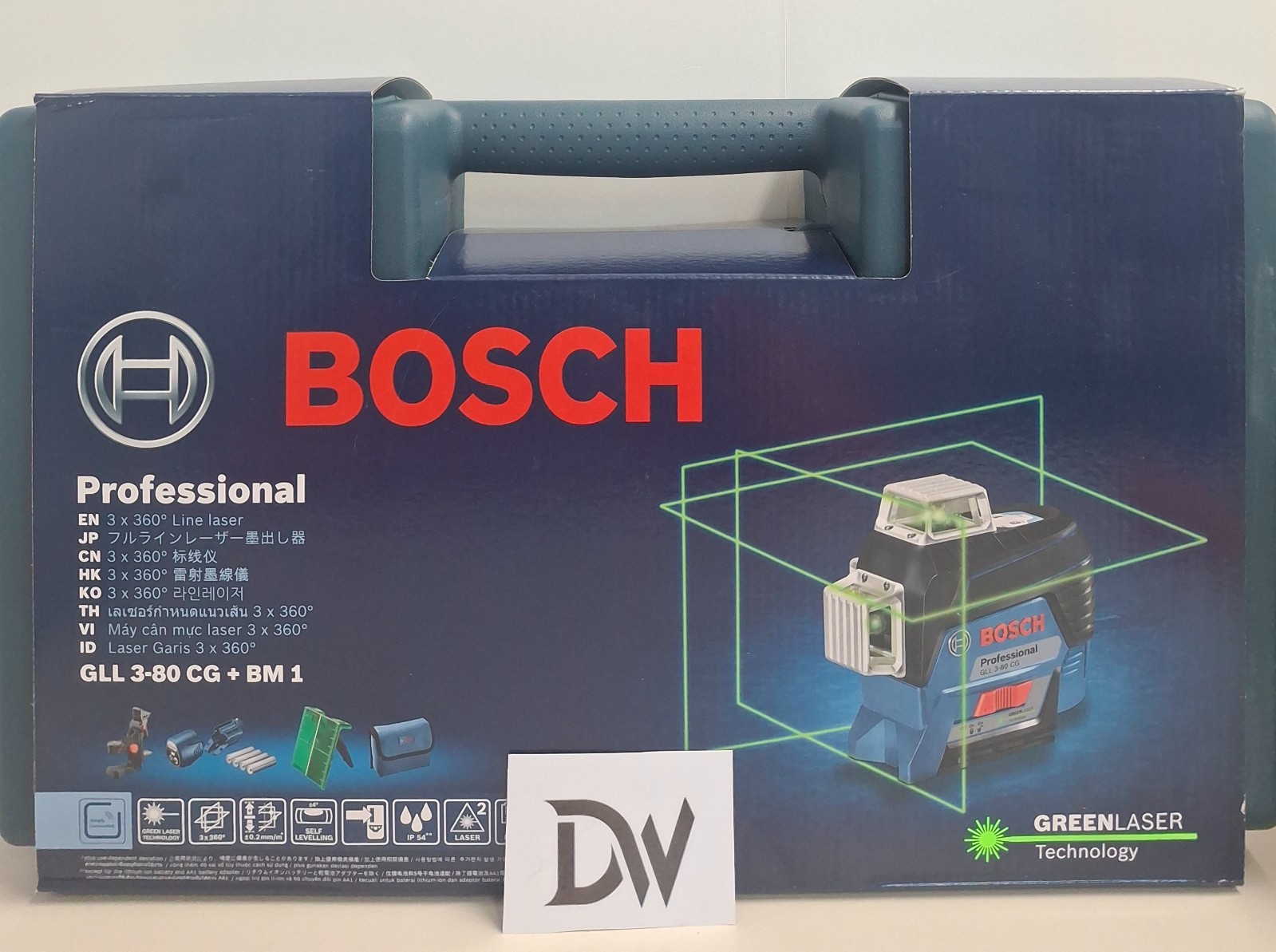 Bosch GLL 3-80CG BM1 Set Multi Line Laser level Professional Green Line Laser