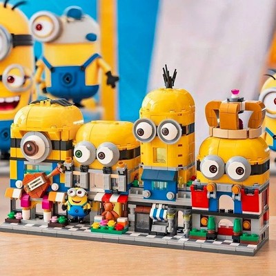 Minions Kevin Restaurant Style Building MOC Construction Toy Brick Block Figure