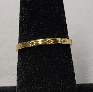 Authentic Meideya 18K Gold Plated Sun Loop Ring sz 7 Sterling Silver