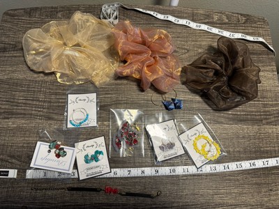 Handmade Accessories Set | Earrings, Bracelets & Scrunchies | Mixed Styles