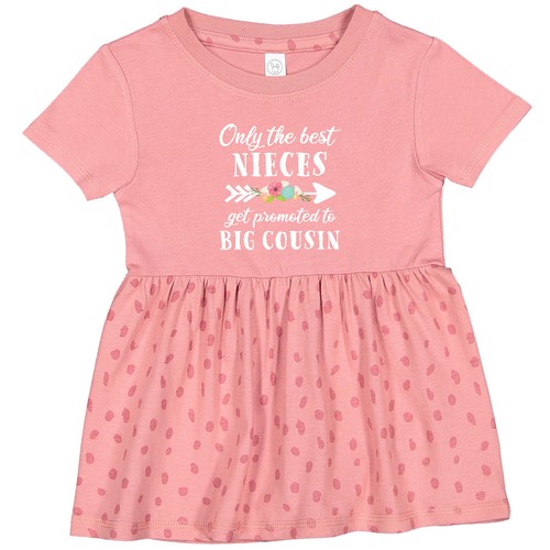 Inktastic Only The Best Nieces Get Promoted To Big Cousin Infant Dress Family