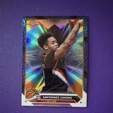 Topps Chrome 2023-24 Anfernee Simons Portland Trail Blazers Basketball Blue #143