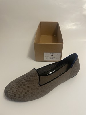 NWB Rothy s Lounge Loafer Gray Flat Shoes Sz 10
