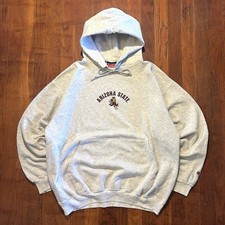 Vintage 90s Arizona State University ASU Champion Gray Hoodie Sweatshirt M