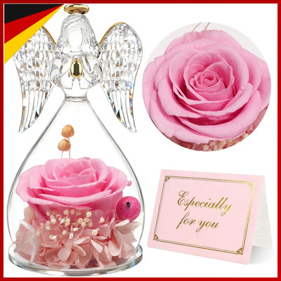 Ewige Rose im Glas Geschenkidee für Mama Engel Muttertagsgeschenk Damen