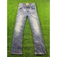 Boys' Wrangler 20X Vintage Bootcut Jeans Size 12 Regular Blue Denim Distressed