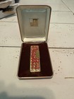 WIN Red & Gold Floral Enamel Pocket Lighter w/ Case — photo 1