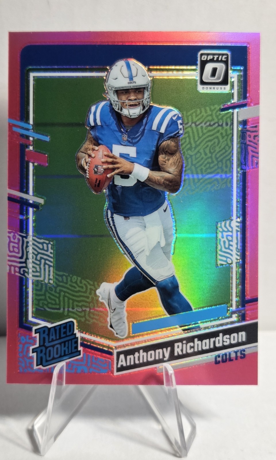 2023 Panini Donruss Optic Anthony Richardson Pink Prizm (RC) Rated Rookie #247